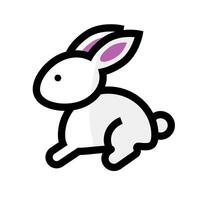 Hopping coniglio icona. giapponese zodiaco cartello. vettore