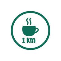 caffè negozio logo informazione elemento nel il silhouette di un' tazza di caldo caffè con ondeggiante Fumo. adatto per essere Usato come un ispirazione per un' caffè negozio logo elemento o come un' marcatore per caffè negozio vettore