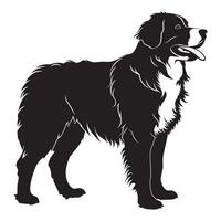 piatto illustrazione di cane silhouette vettore