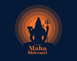 indù religioso maha shivratri celebrazione sfondo design vettore