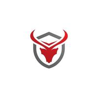modello di vettore di simboli del logo del corno di toro