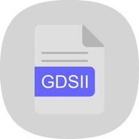 gdsii file formato piatto curva icona design vettore