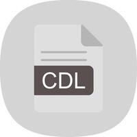 cdl file formato piatto curva icona design vettore