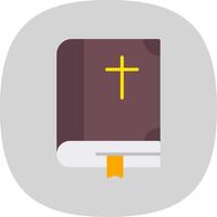 Bibbia piatto curva icona design vettore