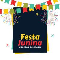 brasiliano festa junina celebrazione sfondo vettore