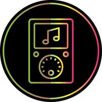 musica giocatore linea pendenza dovuto colore icona design vettore