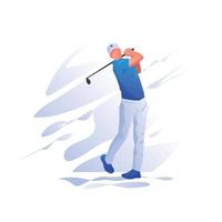 illustrazione vettoriale di giocatori di golf