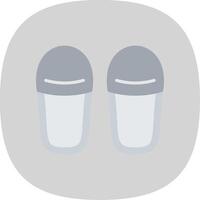 pantofole piatto curva icona design vettore