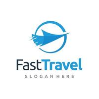 veloce viaggio logo design modello vettore