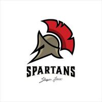 spartano casco logo ispirazione. design modello. vettore
