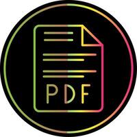 PDF linea pendenza dovuto colore icona design vettore