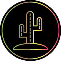 cactus linea pendenza dovuto colore icona design vettore