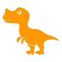 vivace arancia cartone animato ceratosaurus dinosauro illustrazione con un' giocoso posizione vettore