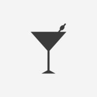 limonata, cocktail icona. fresco, bicchiere, bere, liquore simbolo cartello vettore