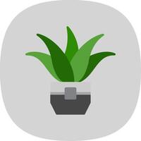 aloe Vera piatto curva icona design vettore