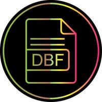 dbf file formato linea pendenza dovuto colore icona design vettore