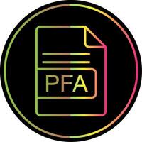 pfa file formato linea pendenza dovuto colore icona design vettore