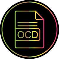 ocd file formato linea pendenza dovuto colore icona design vettore