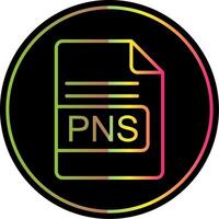pns file formato linea pendenza dovuto colore icona design vettore
