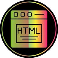 html glifo dovuto colore icona design vettore