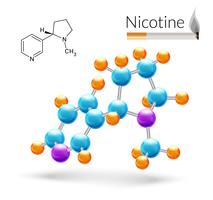 Molecola di nicotina 3d vettore