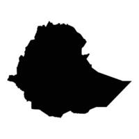 Etiopia carta geografica icona vettore