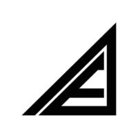 logo della lettera ae vettore