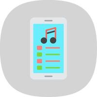mobile App piatto curva icona design vettore
