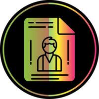personale file glifo dovuto colore icona design vettore