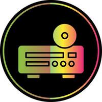 DVD giocatore glifo dovuto colore icona design vettore