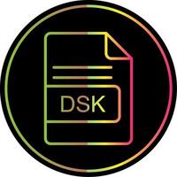 dsk file formato linea pendenza dovuto colore icona design vettore