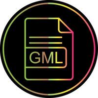 gml file formato linea pendenza dovuto colore icona design vettore