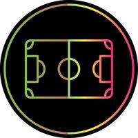 calcio campo linea pendenza dovuto colore icona design vettore