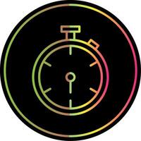 cronometro linea pendenza dovuto colore icona design vettore