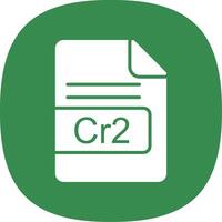 cr2 file formato glifo curva icona design vettore