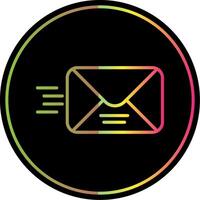 e-mail linea pendenza dovuto colore icona design vettore