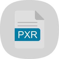 pxr file formato piatto curva icona design vettore