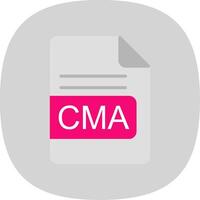 cma file formato piatto curva icona design vettore