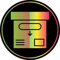 archivio glifo dovuto colore icona design vettore