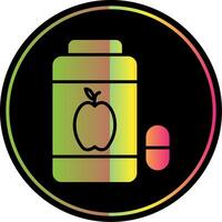 vitamine glifo dovuto colore icona design vettore