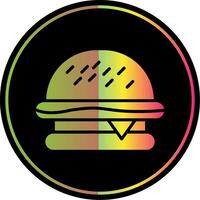 hamburger glifo dovuto colore icona design vettore