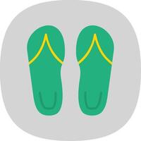 sandali piatto curva icona design vettore