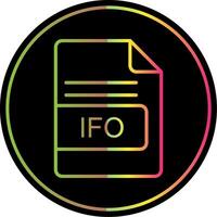 ifo file formato linea pendenza dovuto colore icona design vettore