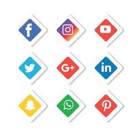 social media icone piatte tecnologia, rete. sfondo gruppo faccina sorridente vendita. condividi, mi piace, illustrazione vettoriale twitter, youtube, whatsapp, snapchat, facebook, instagram, tiktok, tok