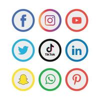 social media icone piatte tecnologia, rete. sfondo gruppo faccina sorridente vendita. condividi, mi piace, illustrazione vettoriale twitter, youtube, whatsapp, snapchat, facebook, instagram, tiktok, tok