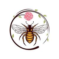 miele ape modello design per logo, distintivo, emblema, e Altro. illustrazione vettore