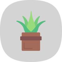 aloe Vera piatto curva icona design vettore