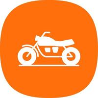 motociclette glifo curva icona design vettore
