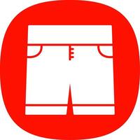 pantaloncini glifo curva icona design vettore