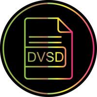 dvd file formato linea pendenza dovuto colore icona design vettore